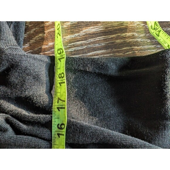 Banana republic black viscose blend long open front cardigan W pockets Sz M N49 - Picture 4 of 6